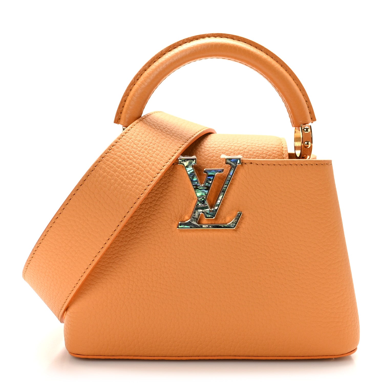 Louis Vuitton Taurillon Mini Capucines Safran Imperial 1 of 9