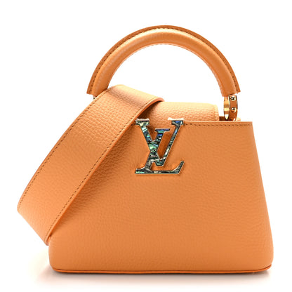 Louis Vuitton Taurillon Mini Capucines Safran Imperial 1 of 9