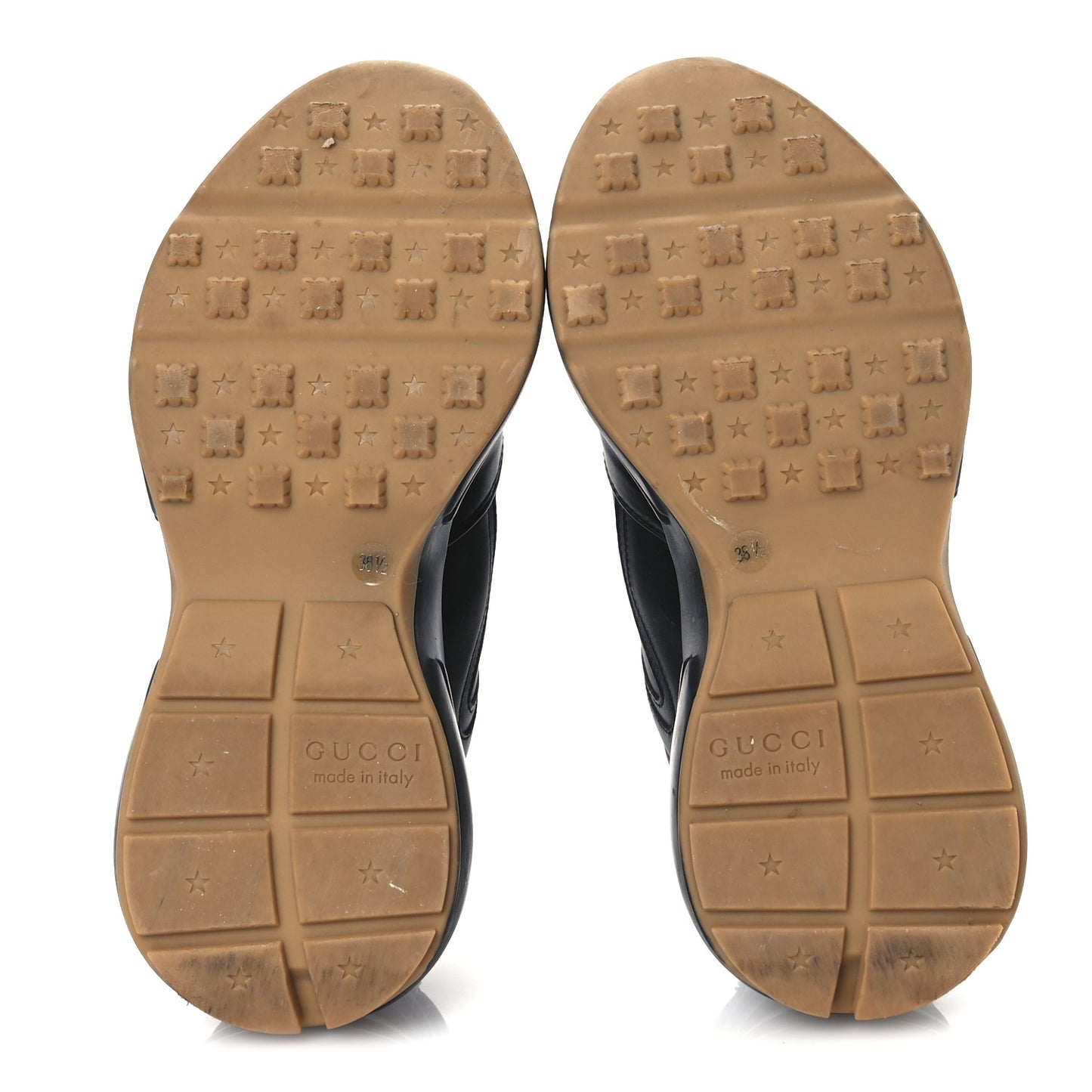 Calfskin Iridescent Logo Womens Rhyton Sneakers 38.5 Black