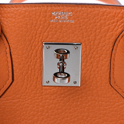 Hermes Taurillon Clemence Birkin 30 Orange 15 of 36