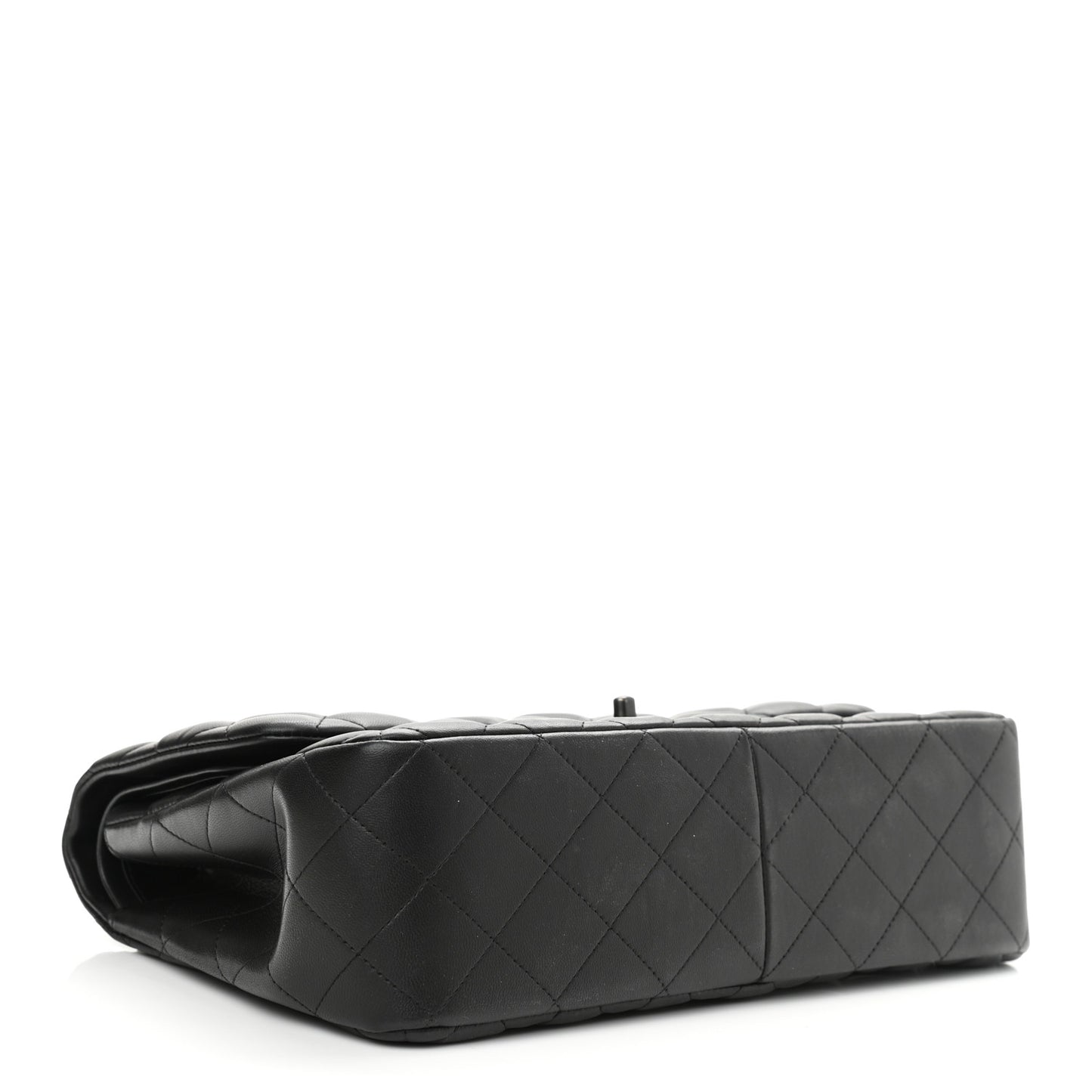 Lambskin Quilted Jumbo Double Flap So Black