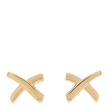 Tiffany 18K Yellow Gold Mini Paloma's Graffiti X Earrings 1 of 5