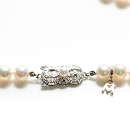 Mikimoto 18K White Gold Pearl 6mm Strand Akoya Necklace 16 4 of 6