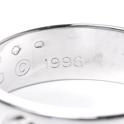 Cartier 18K White Gold 5.5mm LOVE Ring 53 6.25 6 of 6