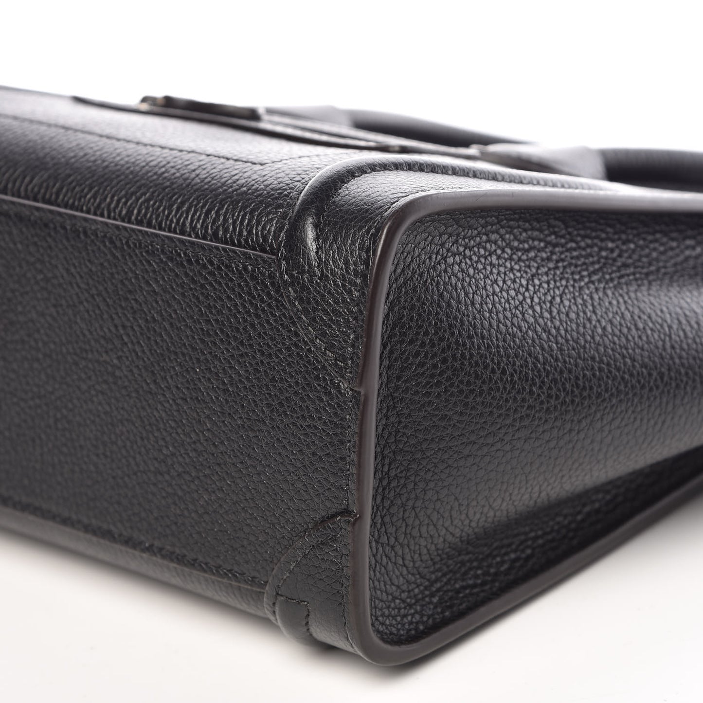 Drummed Calfskin Nano Luggage Black