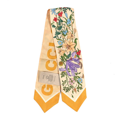 Gucci Silk Twill Spely Neck Bow Scarf Yellow 2 of 3
