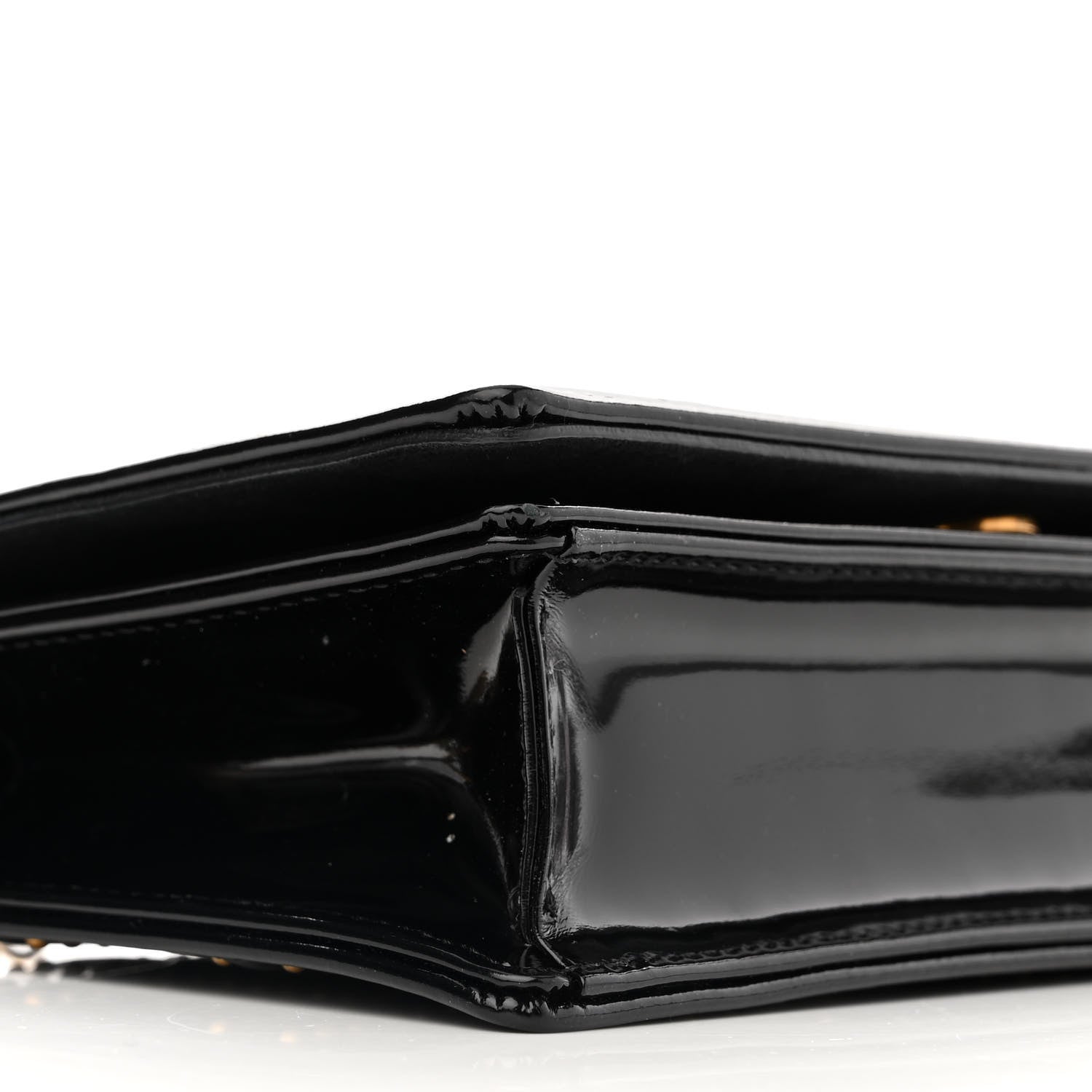 Christian Dior Patent Studded Diorama Flap Bag Black 10 of 14