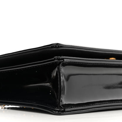 Christian Dior Patent Studded Diorama Flap Bag Black 10 of 14