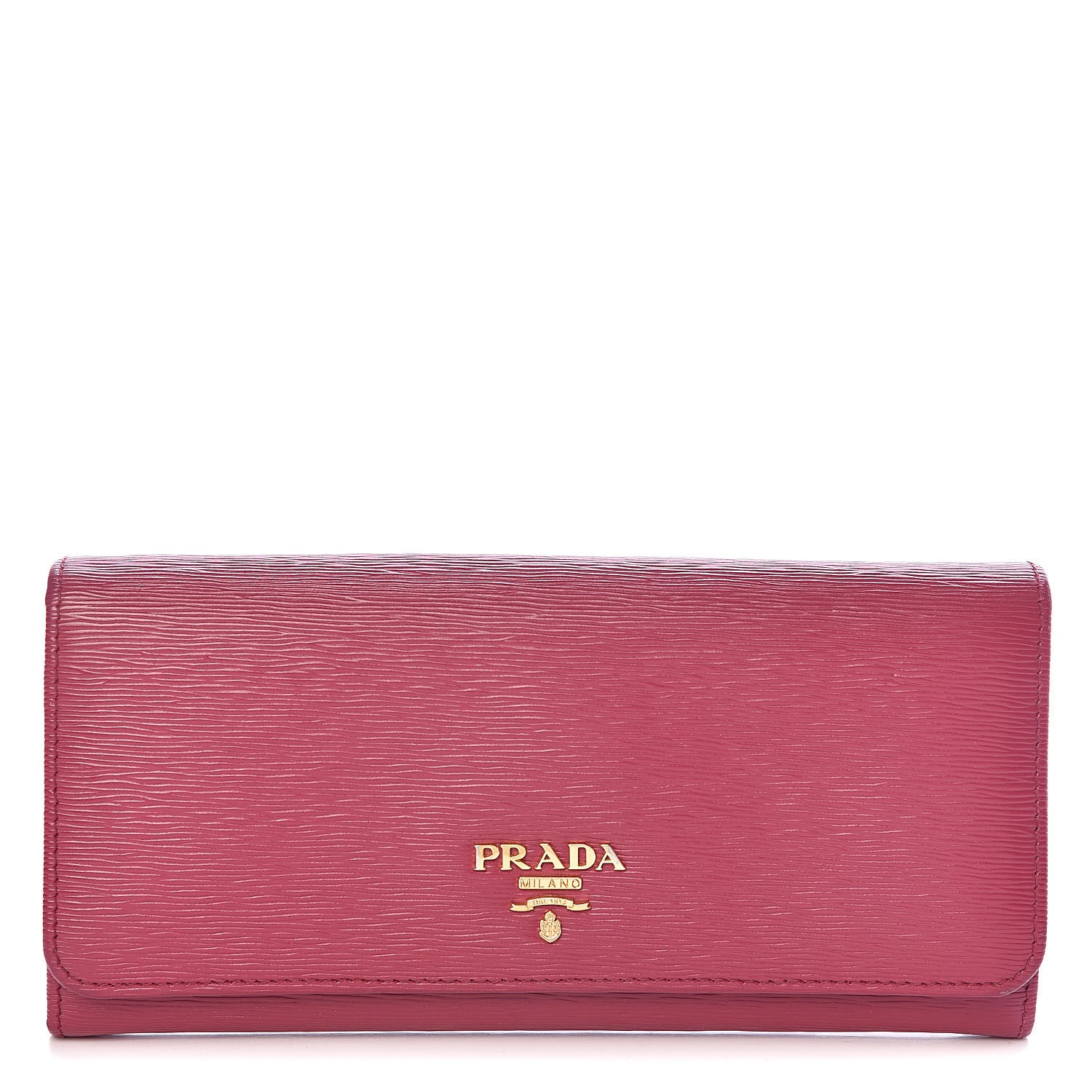 Prada Vitello Move Continental Flap Wallet Peonia 1 of 8