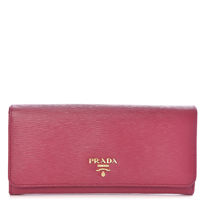 Prada Vitello Move Continental Flap Wallet Peonia 1 of 8