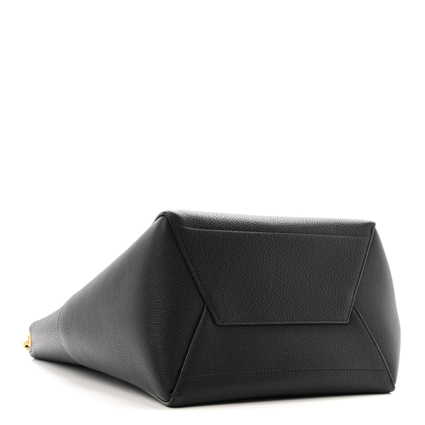 Soft Grained Calfskin Sangle Bucket Bag Black