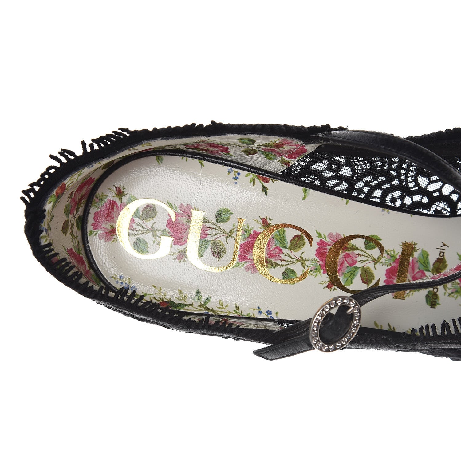 Gucci Lace Pizzo Venice Pumps 39 Black 7 of 7