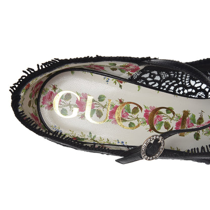 Gucci Lace Pizzo Venice Pumps 39 Black 7 of 7