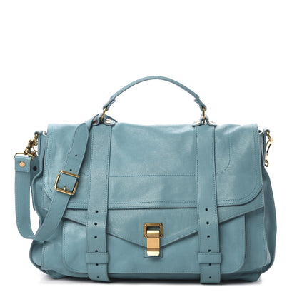 Proenza Schouler Lambskin Large PS1 Satchel Lagoon 1 of 16