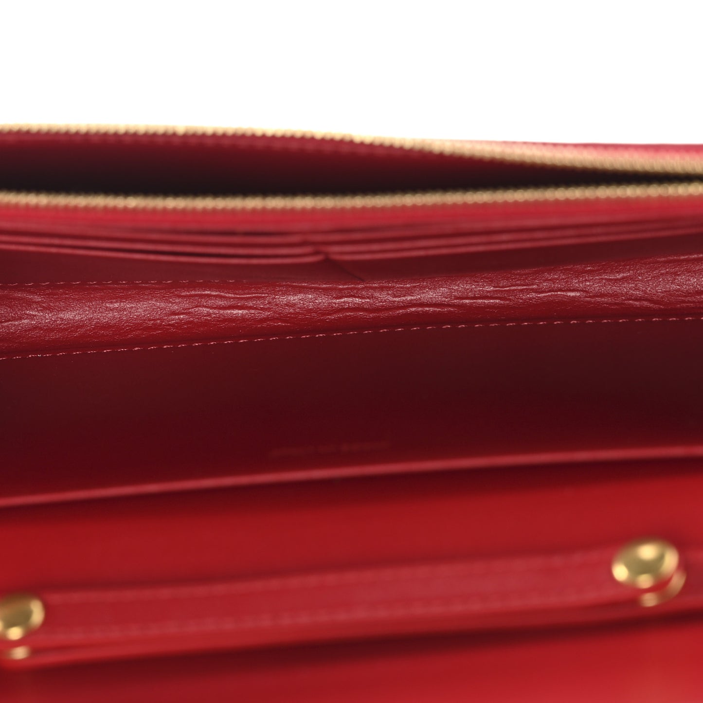 Shiny Smooth Calfskin C Wallet On Chain Bag Red