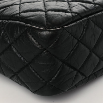 Chanel Aged Calfskin Quilted Large Reissue Camera Case Black 9 of 10