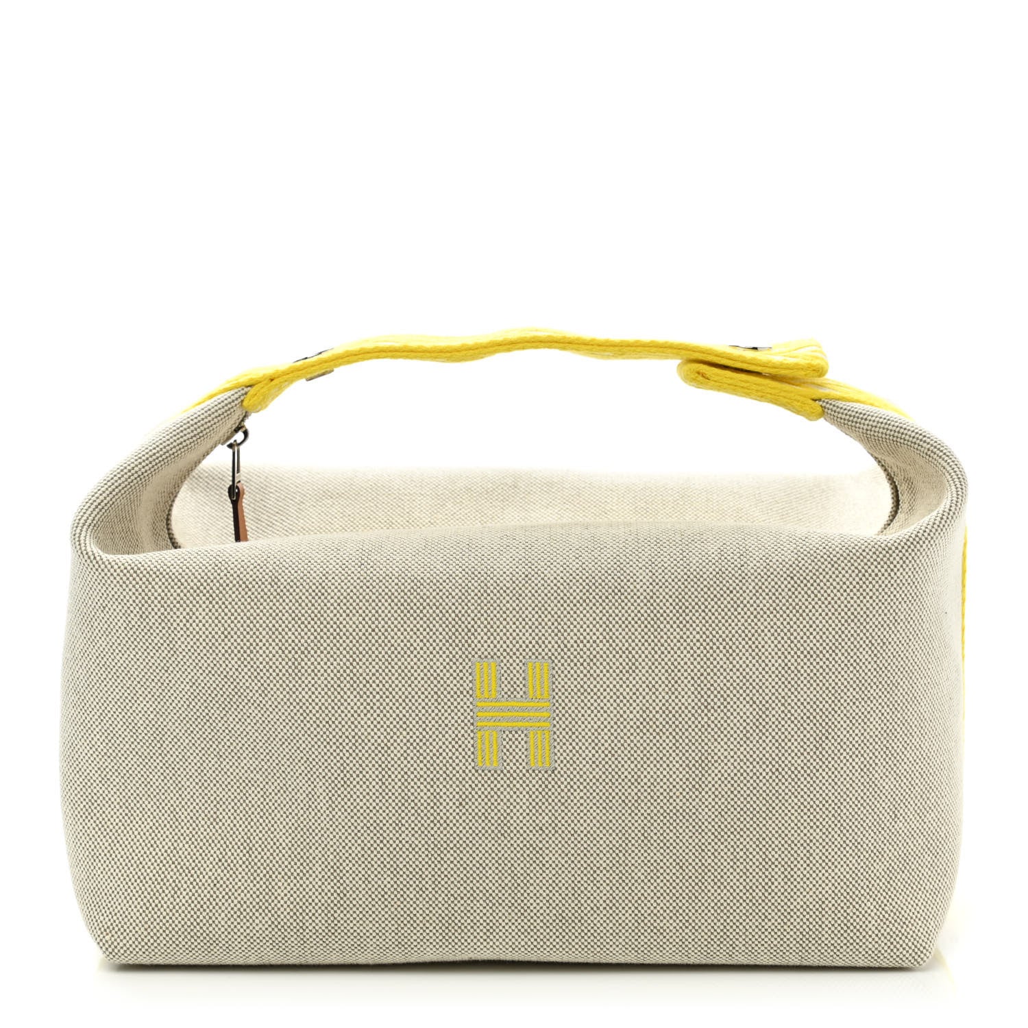 Hermes Canvas Large Bride-A-Brac Pouch Jaune Citron 1 of 9