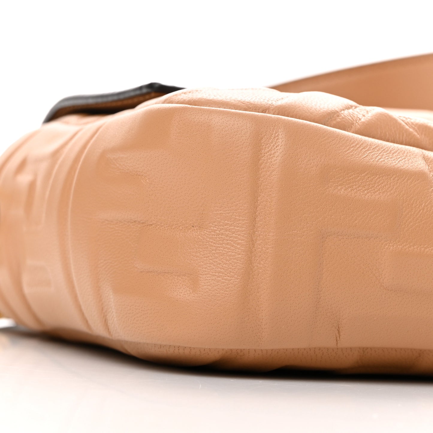 Nappa FF 1974 Embossed Baguette Miele Scuro
