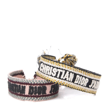 Christian Dior Woven Cotton J'Adior Friendship Bracelet Set 1 of 3