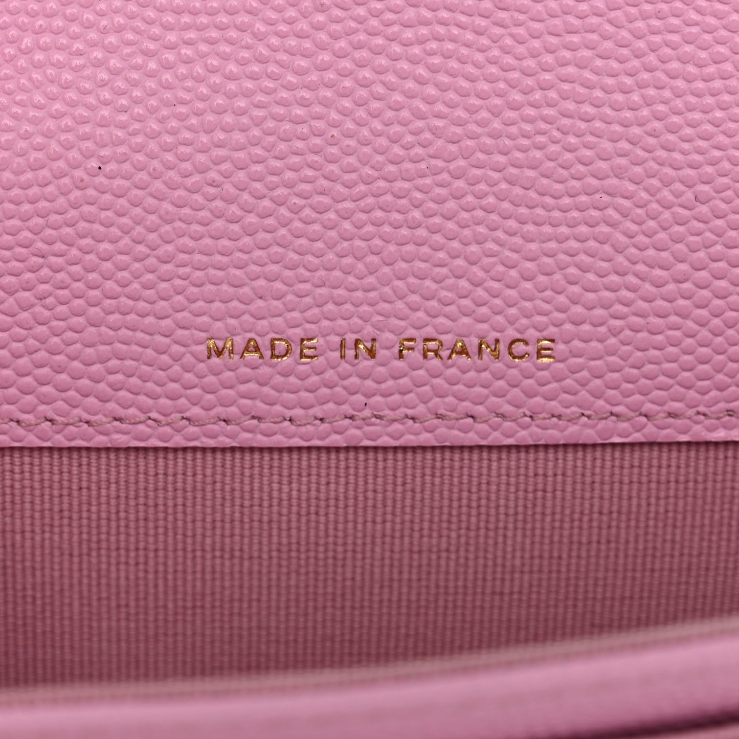 Caviar Quilted Flap Card Holder Wallet Pink