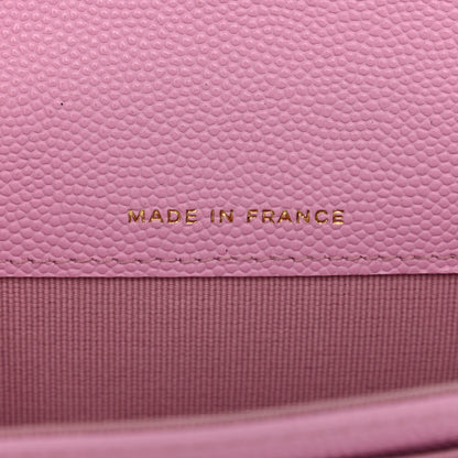 Chanel Caviar Quilted Flap Card Holder Wallet Pink 7 of 10