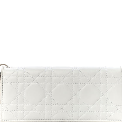 Christian Dior Lambskin Cannage Lady Dior Charm Wallet White 8 of 9