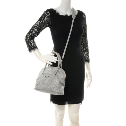 Balenciaga Marbled Agneau Papier Mini Bowling Bag Grey 2 of 7