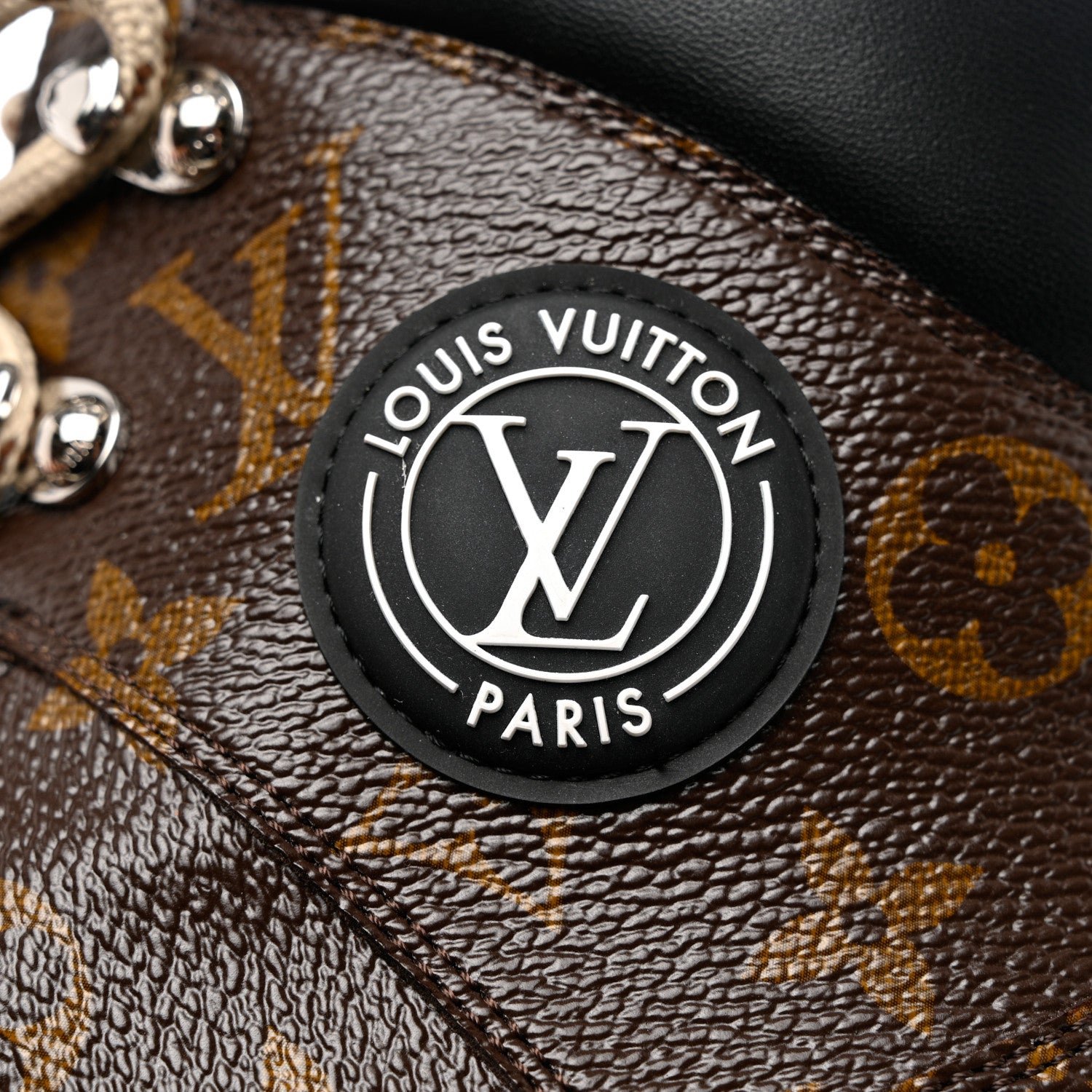 Louis Vuitton Calfskin Patent Monogram Ruby Flat Ranger Boots 39 Black 9 of 9