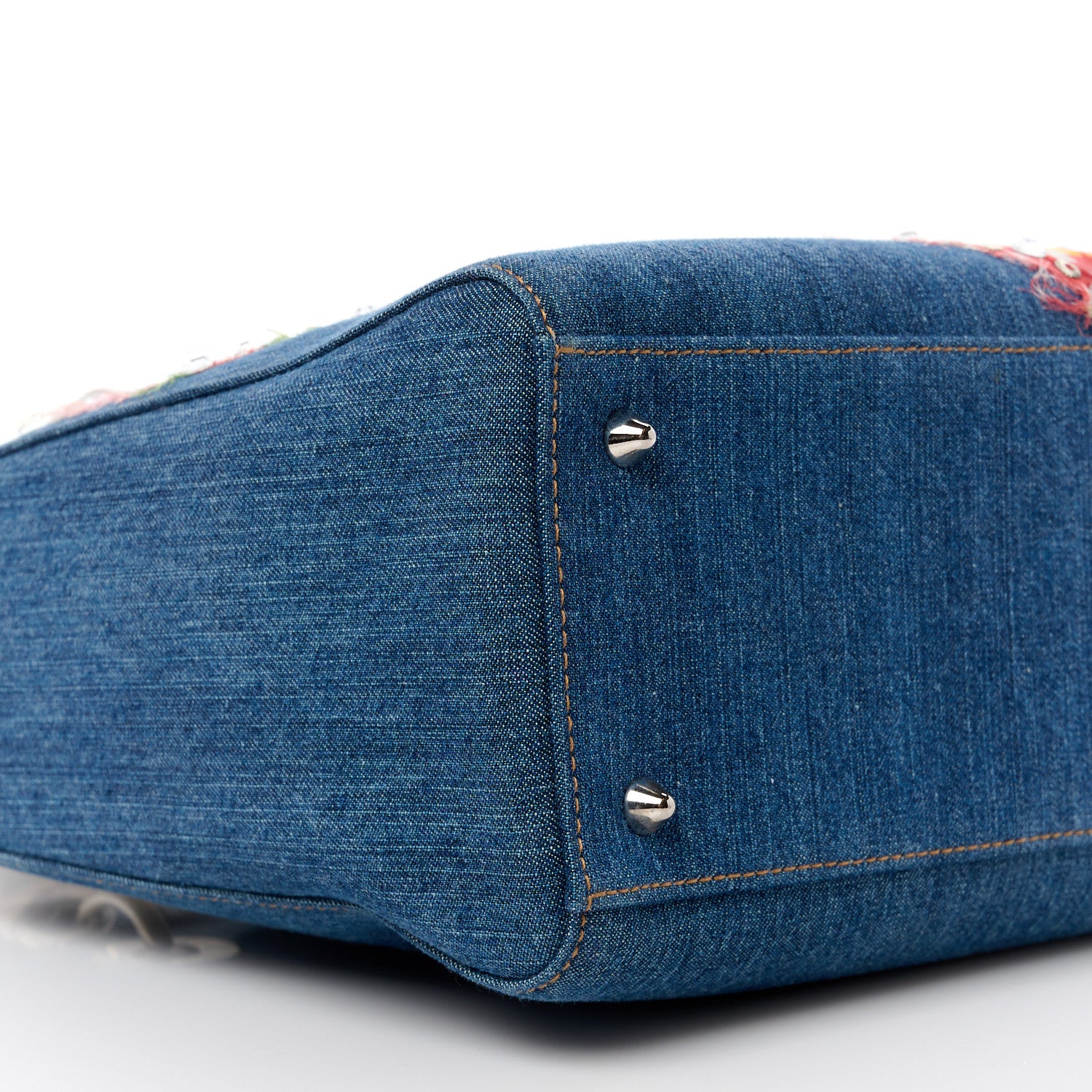 Christian Dior Denim Crystal Medium Lady Dior Blue 8 of 11