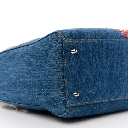 Christian Dior Denim Crystal Medium Lady Dior Blue 8 of 11