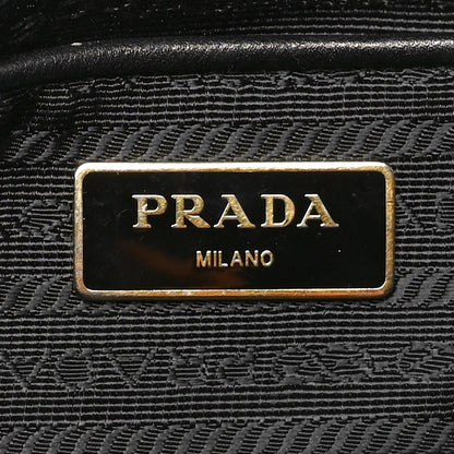 Prada Tessuto Nylon Saffiano Shopping Tote Black 6 of 9