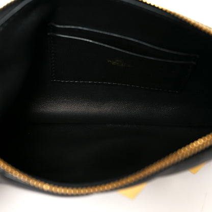Valentino Garavani Nappa Quilted Roman Stud Zip Pouch Black 5 of 10