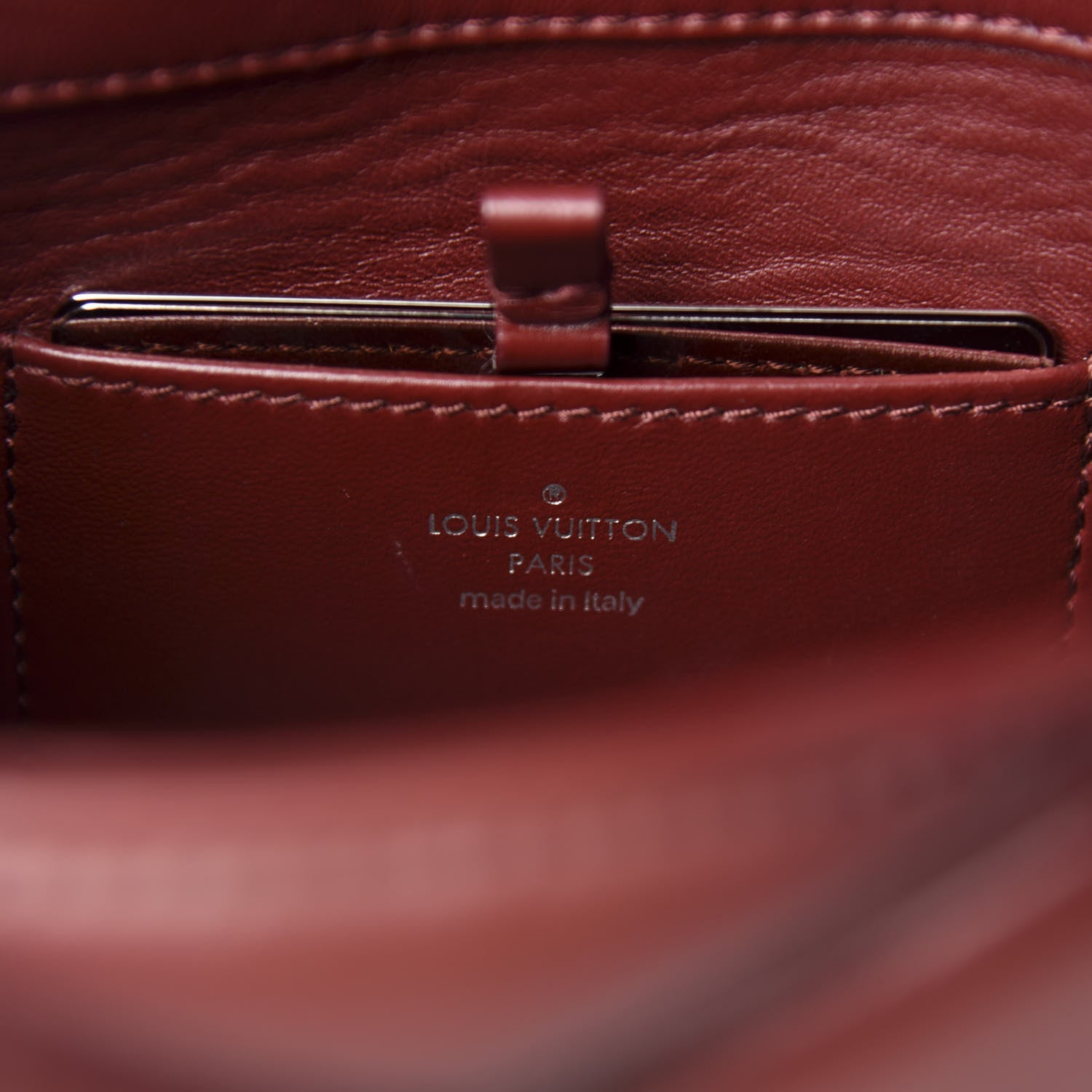 Louis Vuitton Lambskin Malletage GO-14 PM Bordeaux 9 of 10