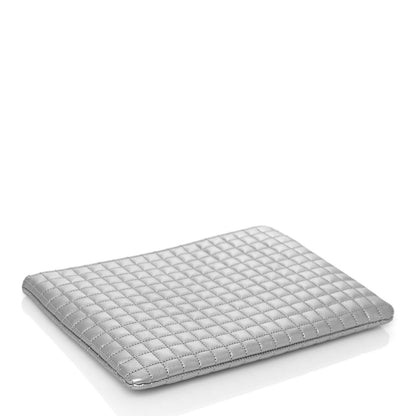 Celine Lambskin Quilted Zip Pouch Grey 4 of 12