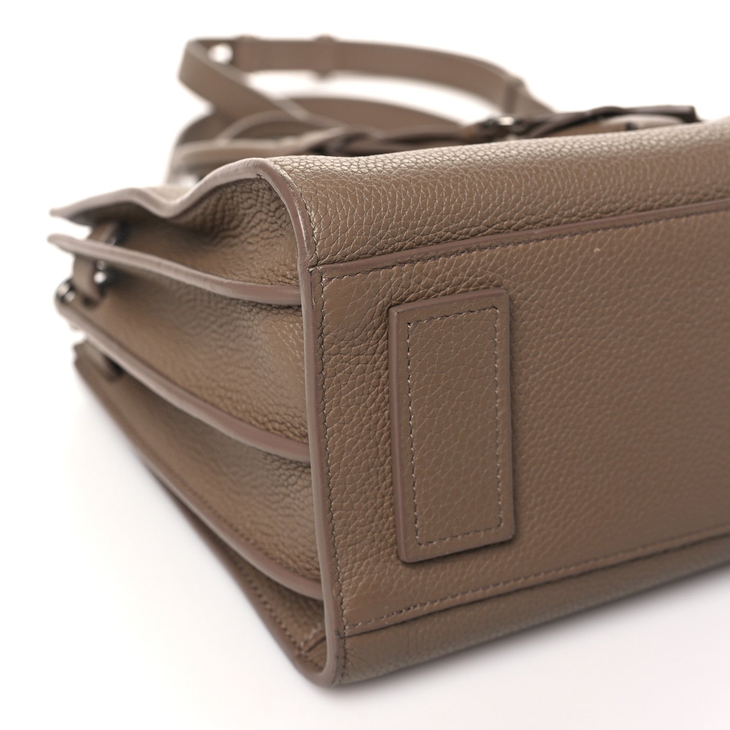 Saint Laurent Grained Calfskin Baby Sac De Jour Souple Taupe 9 of 14