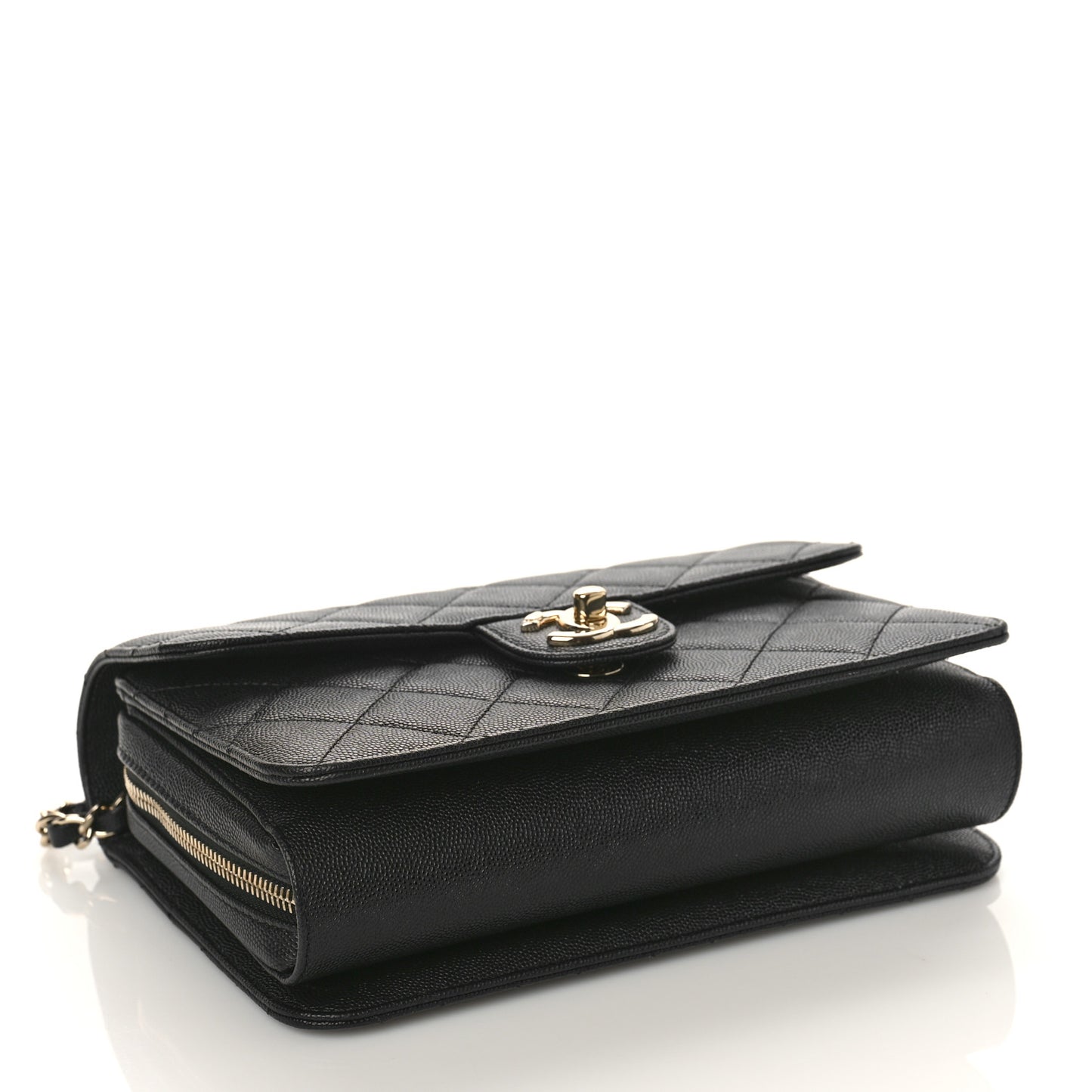 Caviar Quilted Large Like A Wallet Flap Black