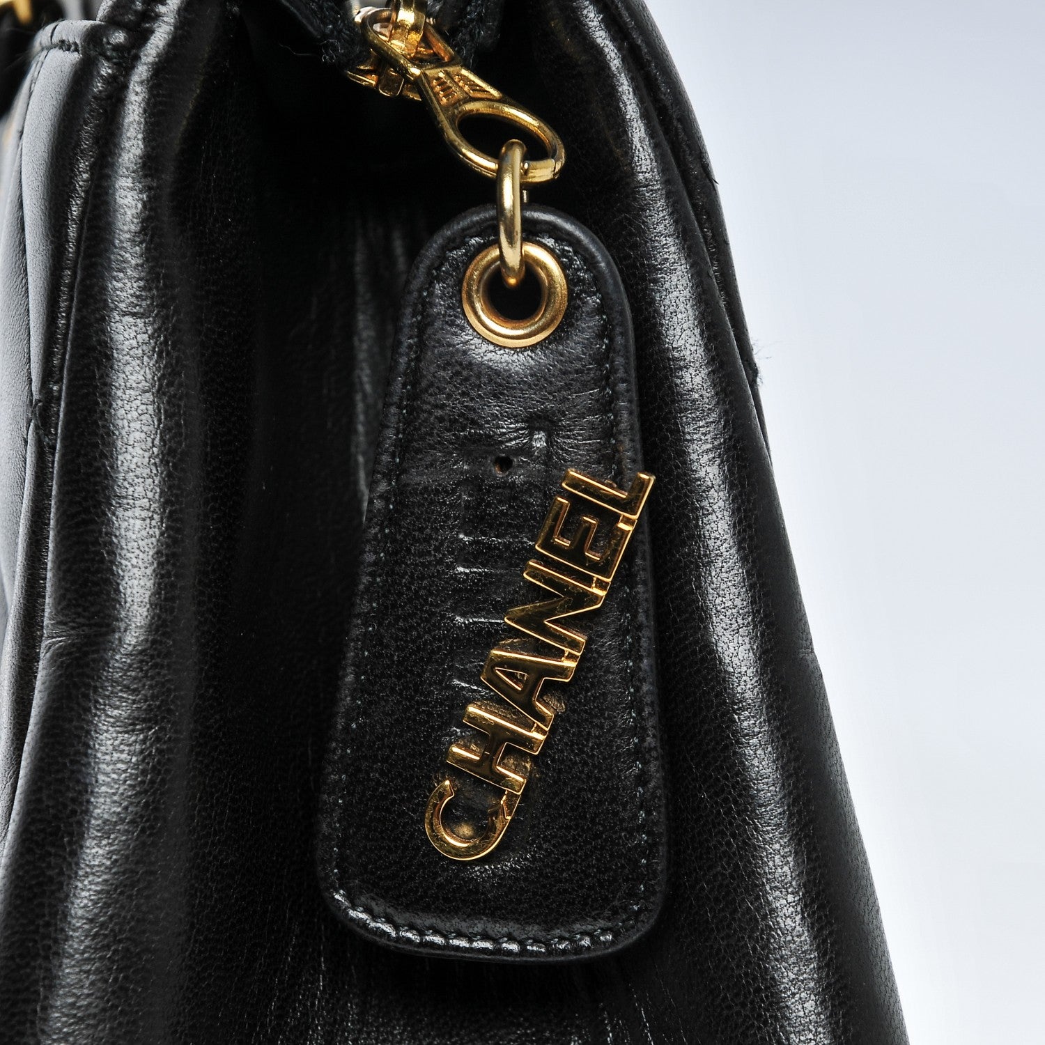 Chanel Quilted Lambskin Shopping Tote Black 9 of 10