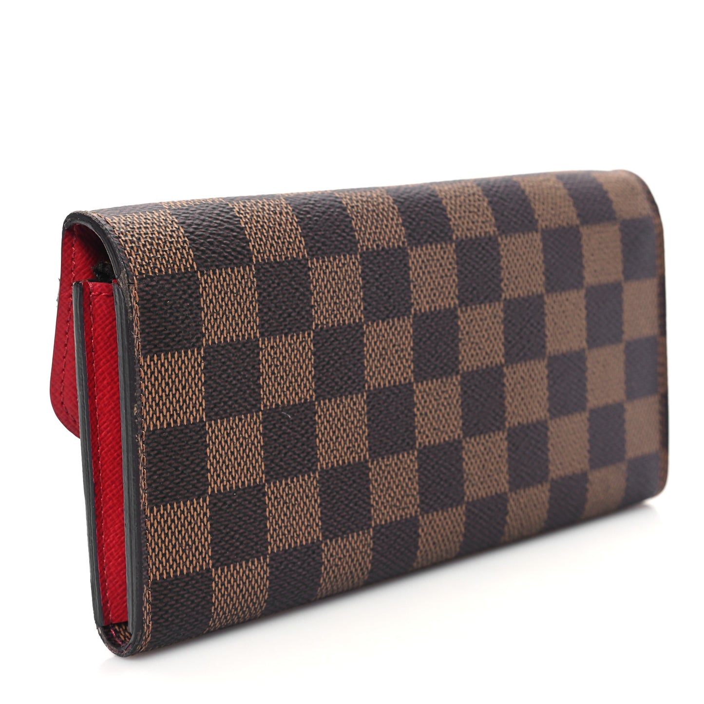Damier Ebene Emilie Wallet Red