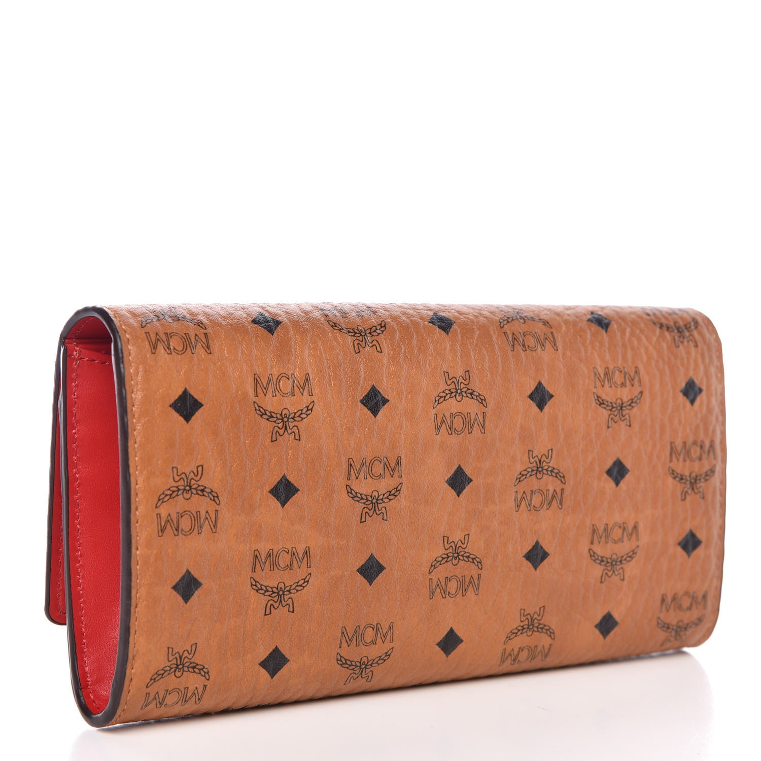 MCM Visetos Continental Flap Wallet Cognac 3 of 11