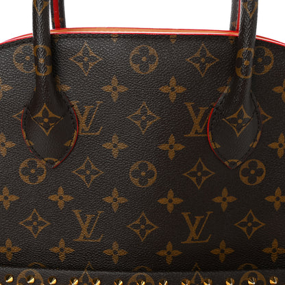 Louis Vuitton Monogram Calf Hair Spikes Iconoclasts Christian Louboutin Tote Red 7 of 11