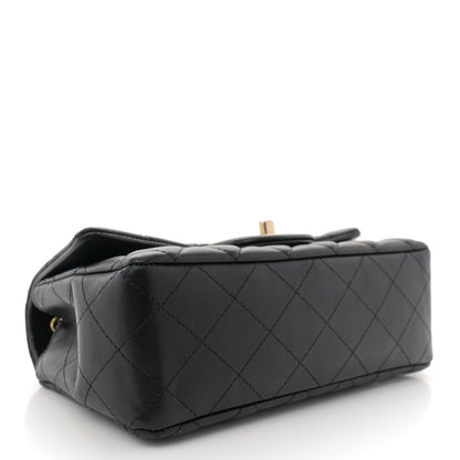 Chanel Lambskin Quilted Mini Rectangular Flap Black 4 of 11
