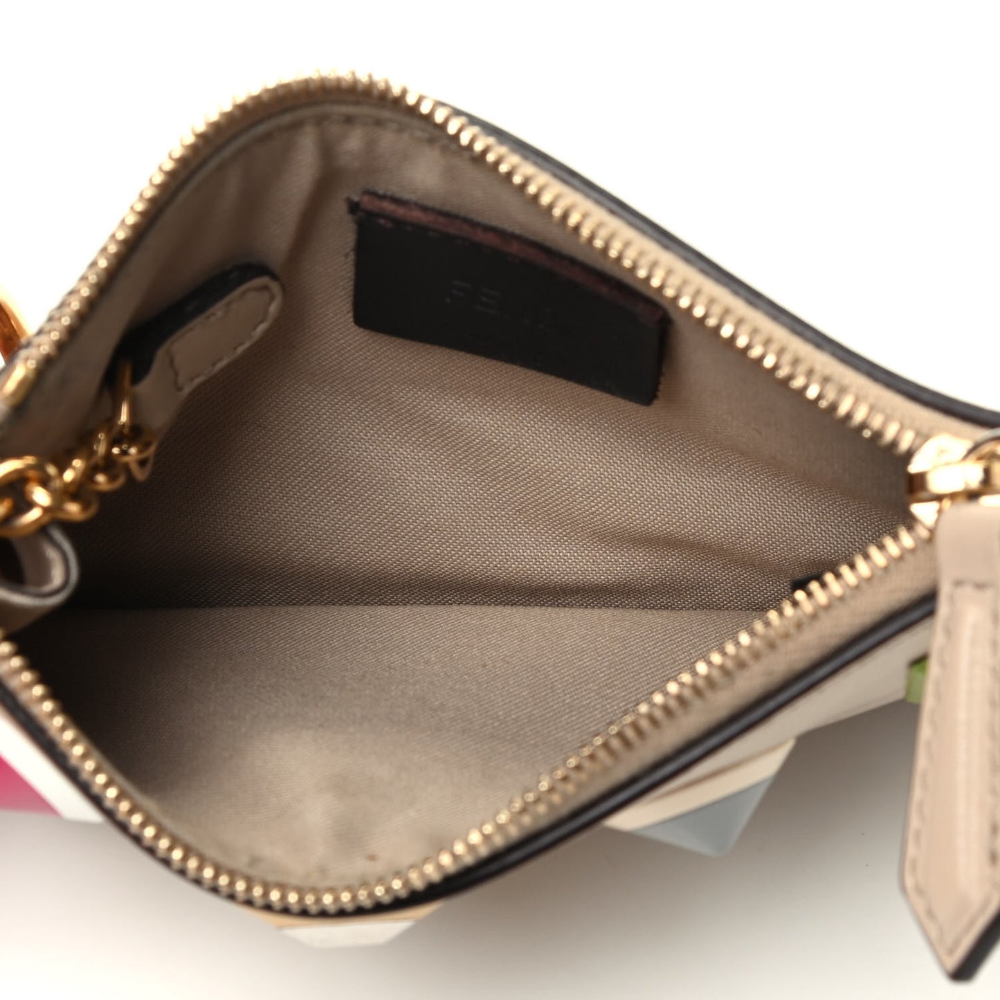 Vitello Liberty Studded Large Key Case Pouch Sand Multicolor