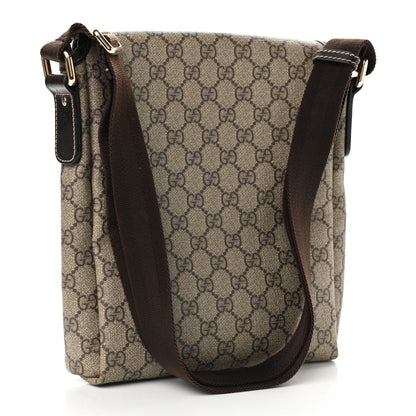 Gucci GG Plus Monogram Small Flap Messenger Bag Beige Dark Brown 3 of 14