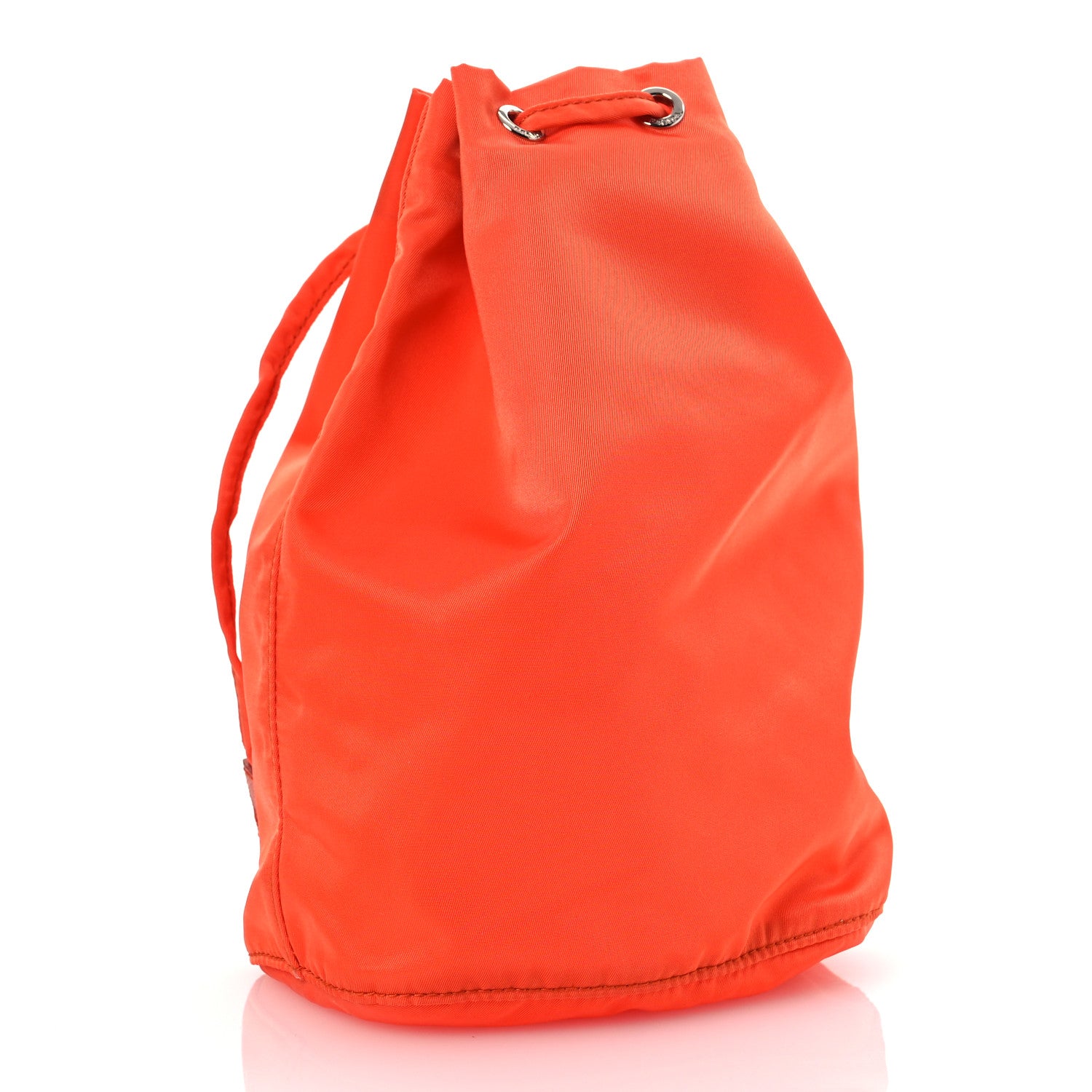 Prada Tessuto Nylon Vela Drawstring Pouch Orange 3 of 12