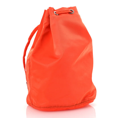 Prada Tessuto Nylon Vela Drawstring Pouch Orange 3 of 12