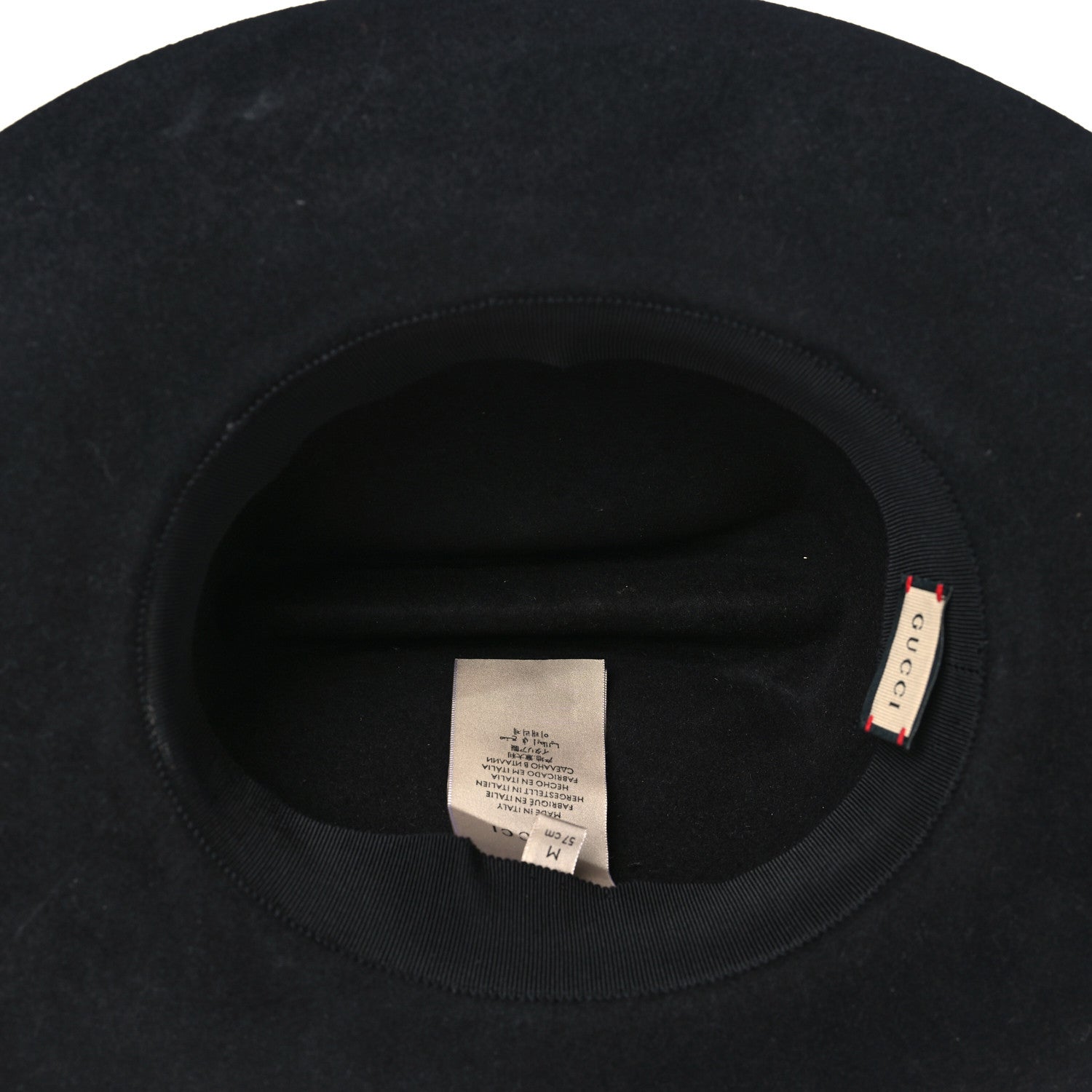 Gucci Felt Wide Brim Hat M Black 6 of 9