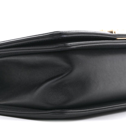 Chanel Calfskin Braided Medium Boy Flap Black 9 of 12