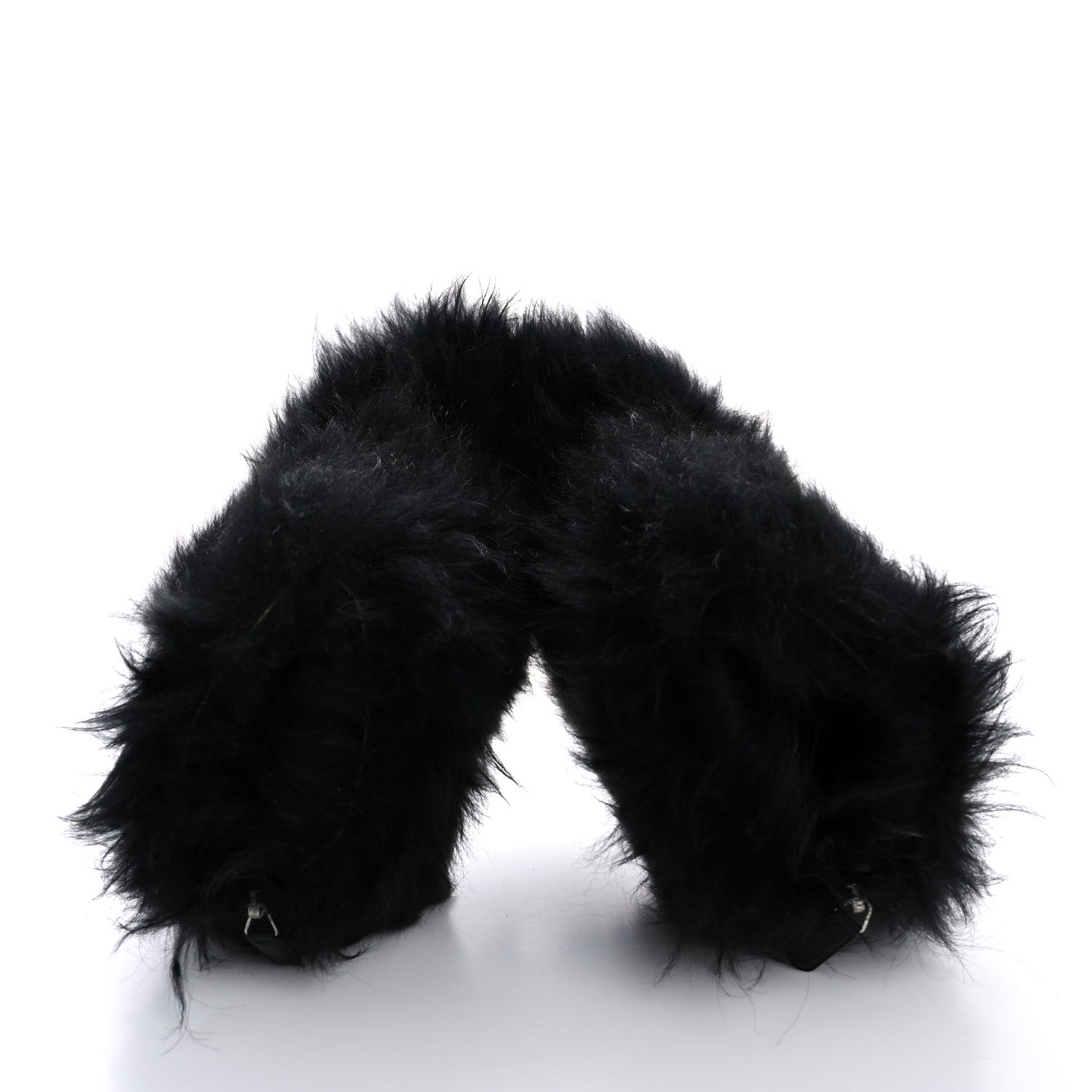 Chanel Fur Ankle Boots 37 Black 2 of 11