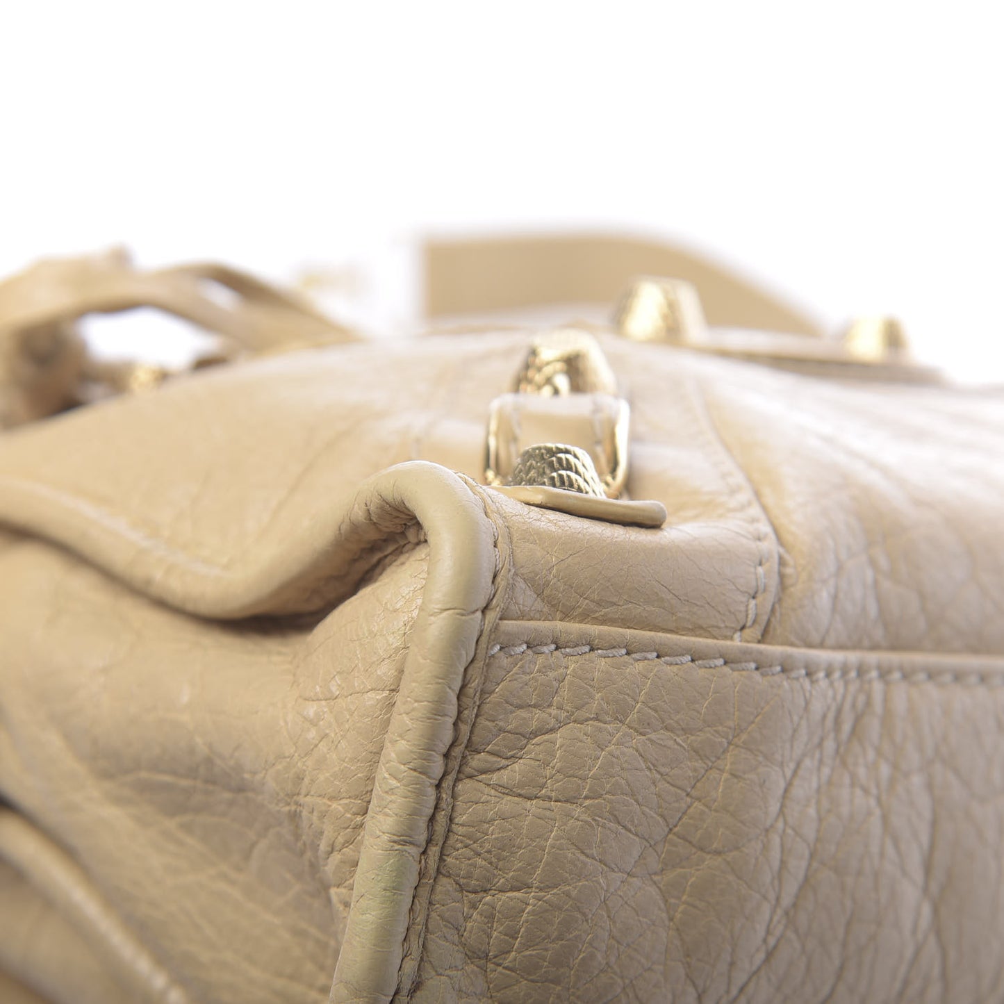 Agneau Giant 12 Gold Hardware Mini City Beige Oryx