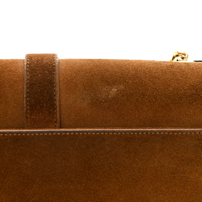 Saint Laurent Suede Fringe Small Monogram Satchel Light Ocre 15 of 17